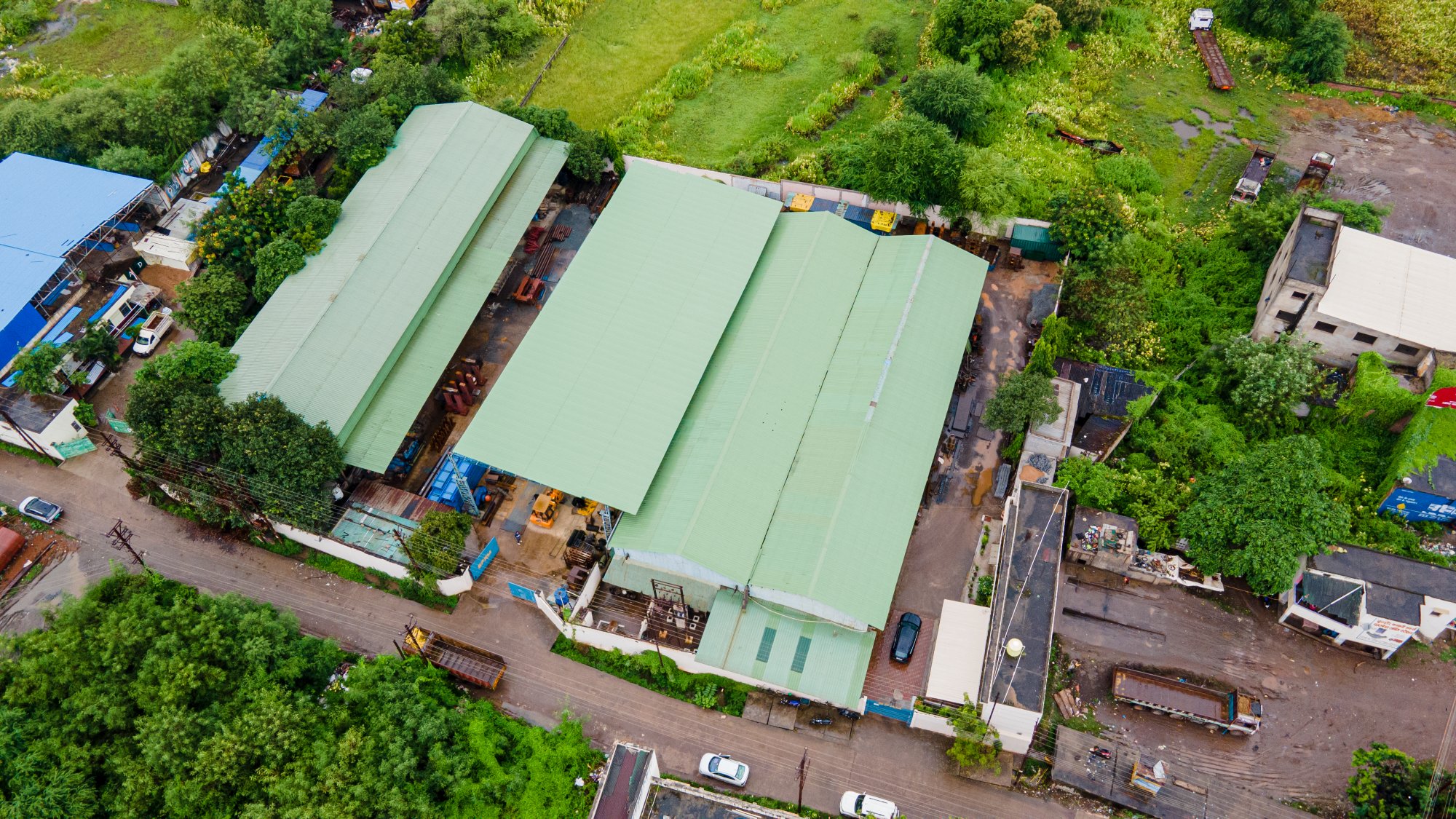 GPRM rolling mill manufacturing Unit 1 aerial view Raipur Chhattisgarh India