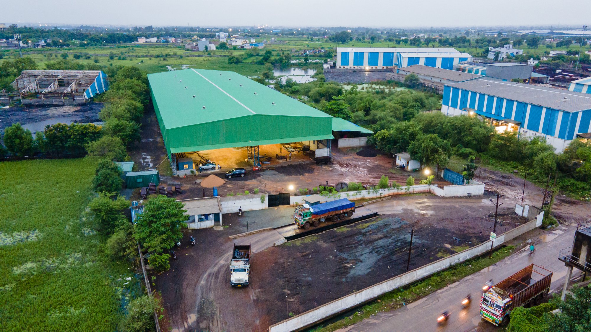 GPRM rolling mill manufacturing Unit 2 aerial view Raipur Chhattisgarh India